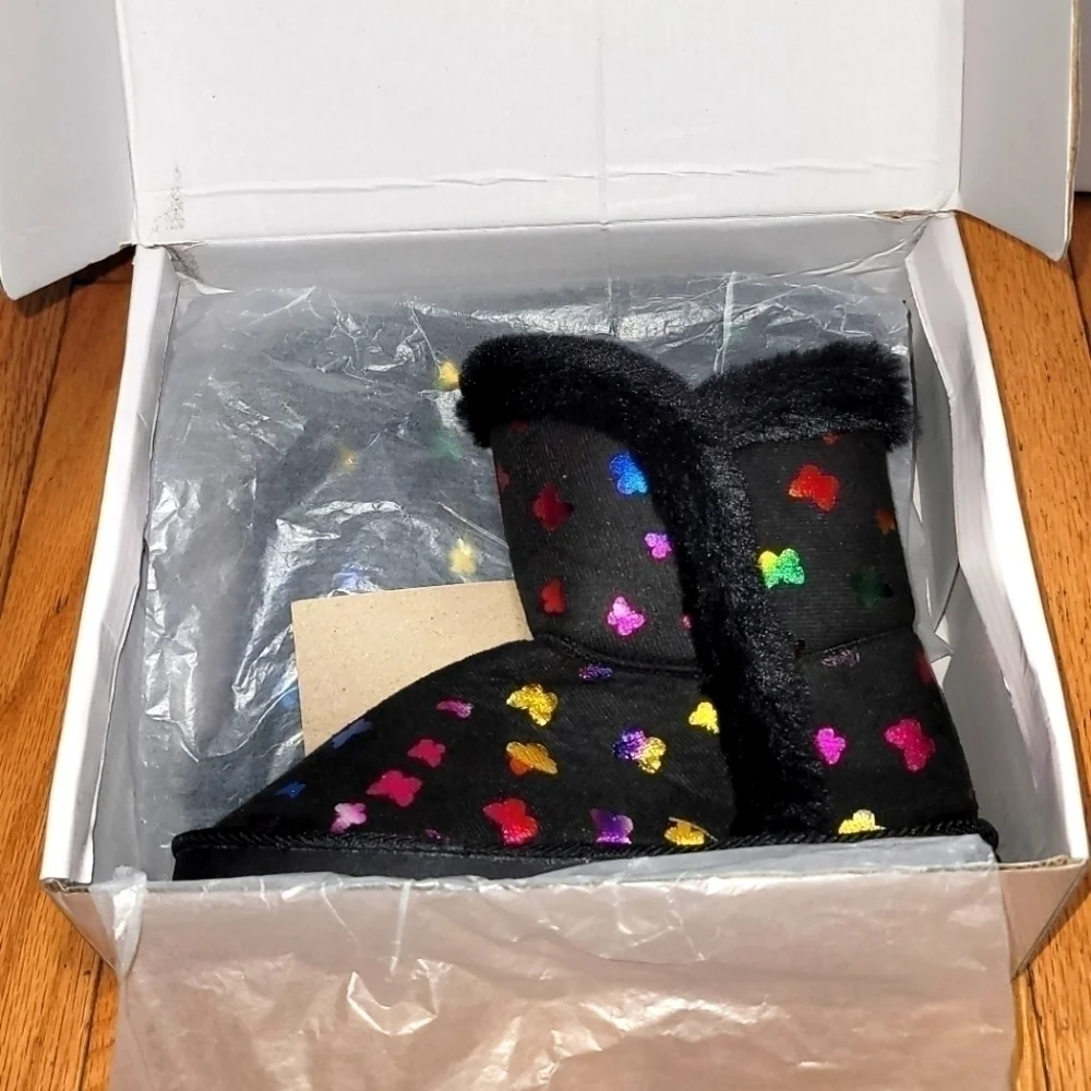 Olivia Miller Samantha Girls' Butterfly Slipper Boots